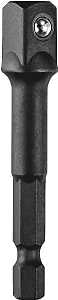 DEWALT IMPACT READY DW2542IR Socket Adapter, 3/8 in Drive, Hex, Square Drive, Steel