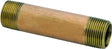 Anderson Metals 38300-1630 Pipe Nipple, 1 in, NPT, Brass, 630 psi Pressure, 3 in L