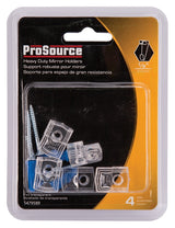 ProSource PH-122200-PS Mirror Holder, Plastic, Clear, Clear, Screw Mounting