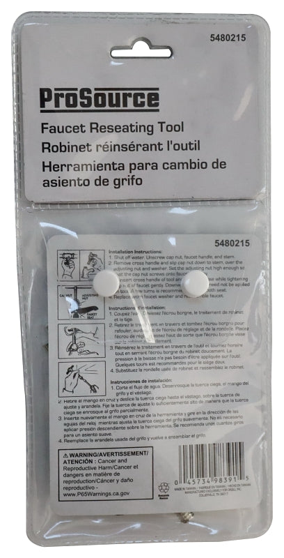 ProSource T153-3L Faucet Reseating Tool, 3 x 3.75 in, Bar Handle, 3.75 in L