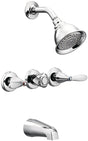 Moen 82663/82403 Tub/Shower Faucet, 1.75 gpm Showerhead, 3-Handle, Metal, Chrome-Plated