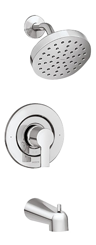 Moen Rinza Posi-Temp 82628 Tub and Shower Faucet, Single Function Showerhead, 1.75 gpm Showerhead, 1 Spray Settings