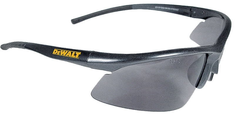 DEWALT DPG51-2C Safety Glasses, Scratch-Resistant Lens, Polycarbonate Lens, Full Frame, Plastic Frame, Black Frame