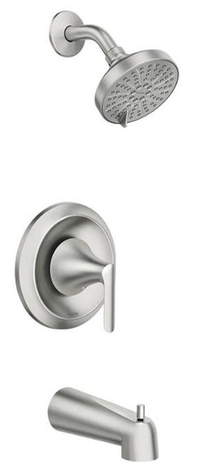 Moen Findlay 82518SRN Tub/Shower Faucet, Standard Showerhead, 1.75 gpm Showerhead, 6 Spray Settings, Diverter Tub Spout