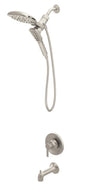 Moen Zyla 82140 Series 82140SRN Tub/Shower Faucet, Standard with Handshower Showerhead, 1.75 gpm Showerhead, 1-Handle