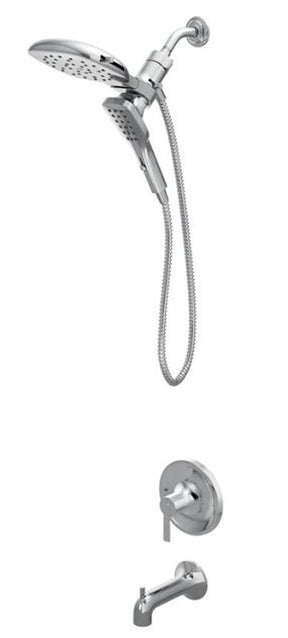 Moen Zyla 82140 Series 82140 Tub/Shower Faucet, Standard with Handshower Showerhead, 1.75 gpm Showerhead, 1-Handle