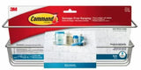 Command BATH31-SN-ES Bath Caddy, Metal/Plastic, Satin Nickel, 12-1/2 in OAW, 6-3/8 in OAH, 4-1/4 in OAD, 6.5 lb