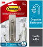 Command BATH36-MB-2ESF Large Bath Hook, 4 lb, 2-Hook, Metal, Matte Black