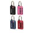 Master Lock 1-5/32 in. H X 1 3/8 in. W Steel 4-Dial Combination Luggage Lock