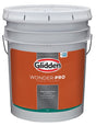 Glidden Wonder-Pro GLWP30WB Series GLWP30WB/05 Paint, Flat Sheen, 5 gal, 400 sq-ft/gal Coverage Area