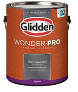 Glidden Wonder-Pro GLWP31WB/01 Interior/Exterior Paint, Eggshell Sheen, Pastel Base/White, 1 gal, Pack of 4