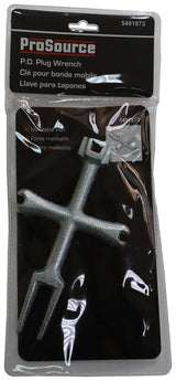 ProSource T148-3L Plug Wrench, 6 in L, Iron, Zinc Plated