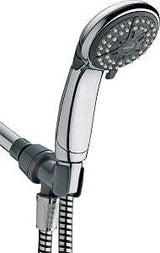 Waterpik VBE-453 Handheld Showerhead, 1/2 in Connection, 1.6 gpm, 4-Spray Function, Plastic, Chrome-Plated