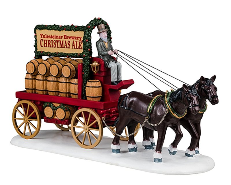 LIC LTD 43710 Christmas Ale Delivery, Caddington Village, Resin, Pack of 6