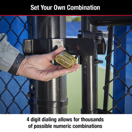 Master Lock 2-9/10 in. H X 1 in. W X 2 in. L Steel Double Locking Combination Padlock