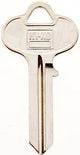 Hy-Ko 11010RU1 Key Blank, Brass, Nickel, For: Russwin and Corbin Cabinet, House Locks and Padlocks, RU1 Key Number, Pack of 10