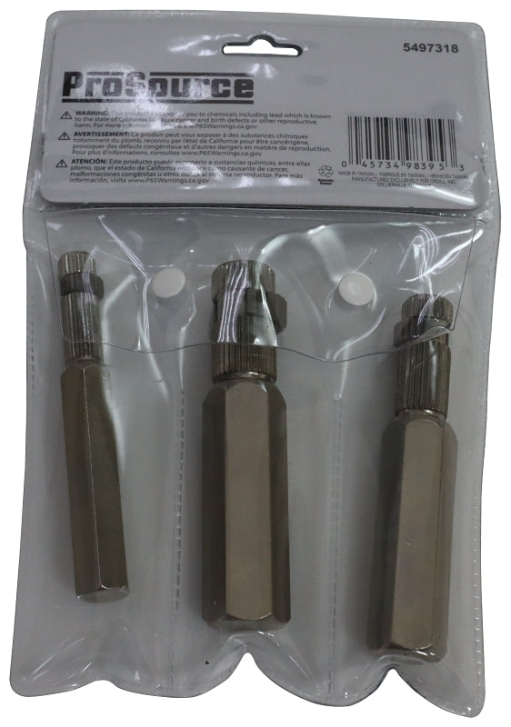 ProSource T150-3L Internal Pipe Wrench Set, 6.2 in L, Steel, Chrome
