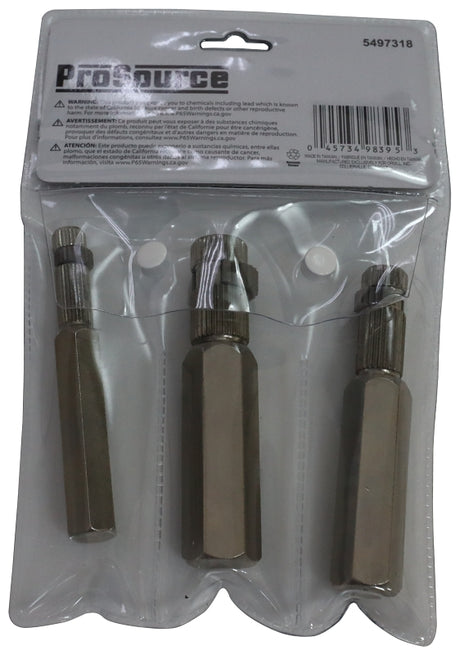 ProSource T150-3L Internal Pipe Wrench Set, 6.2 in L, Steel, Chrome