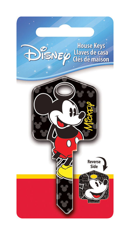 HILLMAN Disney Mickey Mouse House Key Blank 66/97 Single For Kwikset and Titan Locks Multicolored, Pack of 5