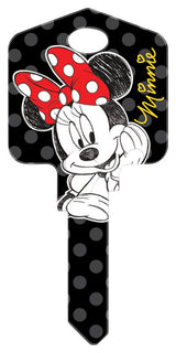 HILLMAN Disney Minnie Mouse House Key Blank 66/97 KW1/KW10 Single For Kwikset and Titan Locks, Pack of 5