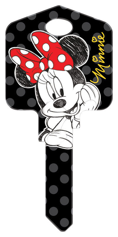 HILLMAN Disney Minnie Mouse House Key Blank 66/97 KW1/KW10 Single For Kwikset and Titan Locks, Pack of 5