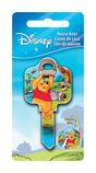 HILLMAN Disney Winnie The Pooh House Key Blank 68 Single For Schlage Locks Multicolored, Pack of 5
