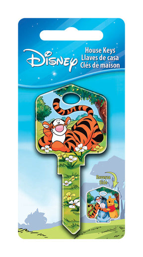 HILLMAN Disney Tigger Bounce House Key Blank 66/97 Single For Kwikset and Titan Locks Multicolored, Pack of 5