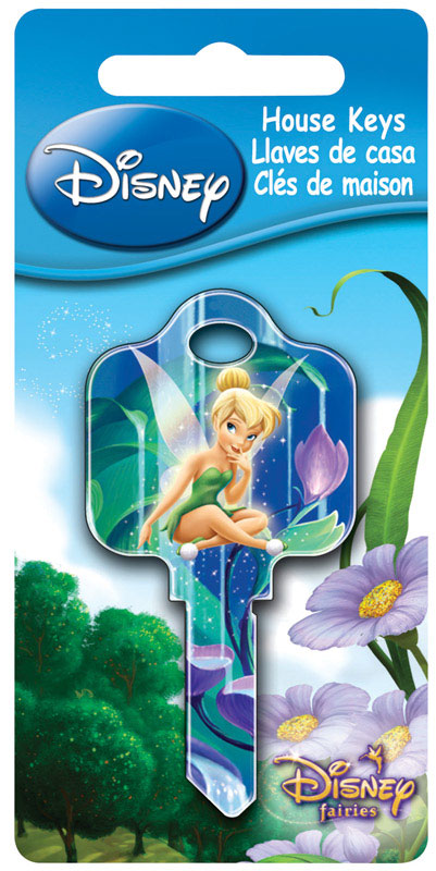 HILLMAN Disney Fairy House Key Blank 66/97 Single For Kwikset and Titan Locks Multicolored, Pack of 5