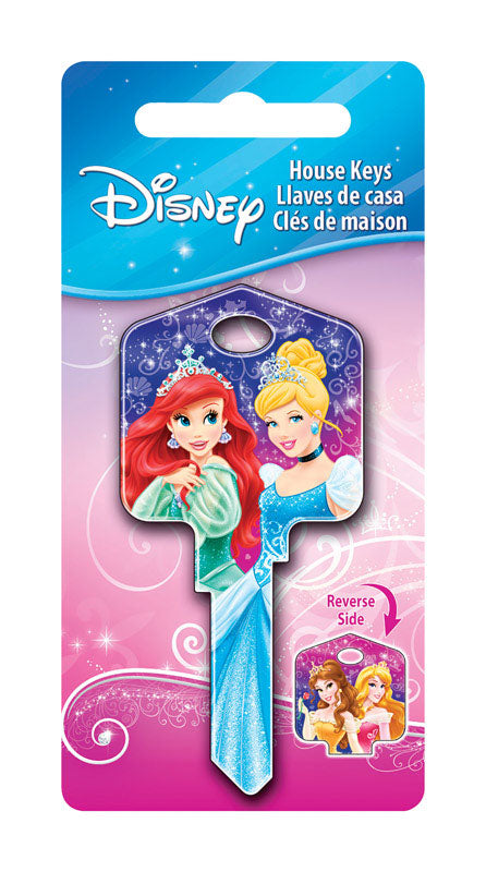 HILLMAN Disney Princesses House Key Blank 66/97 Single For Kwikset and Titan Locks Multicolored, Pack of 5