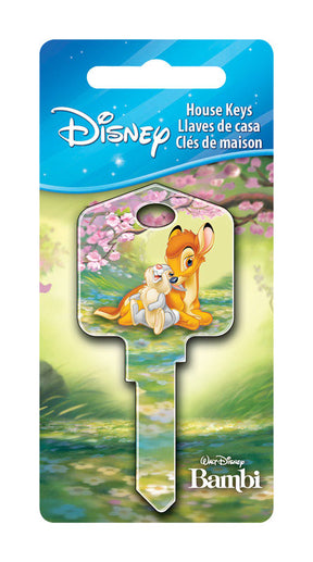HILLMAN Disney Bambi and Thumper House Key Blank 66/97 Single For Kwikset and Titan Locks Multicolor, Pack of 5