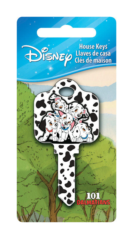 HILLMAN Disney 101 Dalmatians House Key Blank 68 Single For Schlage Locks Black/White, Pack of 5