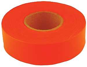 CH Hanson 17000 Flagging Tape, 150 ft L, 1-3/16 in W, Fluorescent Orange, PVC
