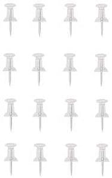 ProSource PH-122262-PS Push Pin, 23 mm L, Plastic, Clear, Round Head