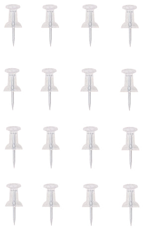 ProSource PH-122262-PS Push Pin, 23 mm L, Plastic, Clear, Round Head