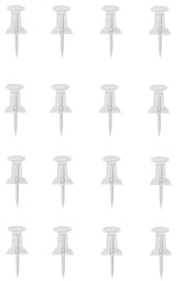 ProSource PH-122262-PS Push Pin, 23 mm L, Plastic, Clear, Round Head