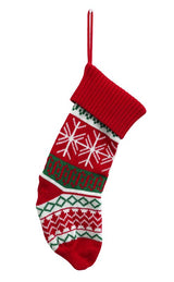Santas Forest 49004 Christmas Stocking Knitted, Pack of 24