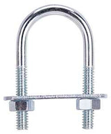 ProSource LR342 U-Bolt, 1/4 in Thread, 1-1/4 in L Thread, Steel, Zinc, Pack of 10
