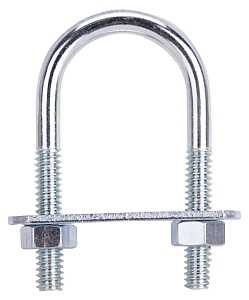ProSource LR342 U-Bolt, 1/4 in Thread, 1-1/4 in L Thread, Steel, Zinc, Pack of 10