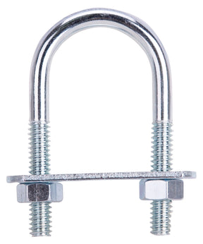 ProSource LR342 U-Bolt, 1/4 in Thread, 1-1/4 in L Thread, Steel, Zinc, Pack of 10