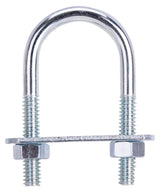 ProSource LR342 U-Bolt, 1/4 in Thread, 1-1/4 in L Thread, Steel, Zinc, Pack of 10