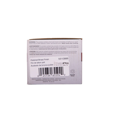 ProSource BS721BRA4B Deadbolt and Entry Lockset, Turnbutton Lock, Tulip Design, Polished Brass, 3 Grade, Brass, Pack of 2