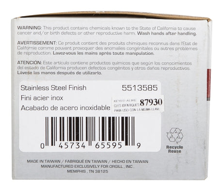ProSource BS621BRA4B Deadbolt and Entry Lockset, Turnbutton Lock, Tulip Design, Stainless Steel, 3 Grade, Pack of 2