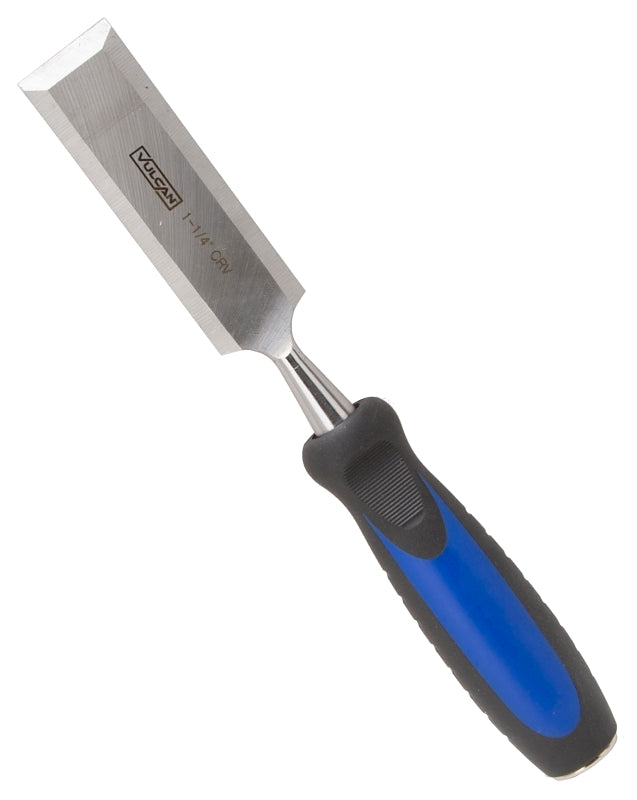 Vulcan JL-CH5 Chisel, 1-1/4 in Tip, 10-1/4 in OAL, CRV Blade, Ergonomic Grip Handle