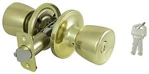 ProSource TS700BRA4B Entry Knob, Polished Brass, K3, KW1 Keyway, 3 Grade, Pack of 3