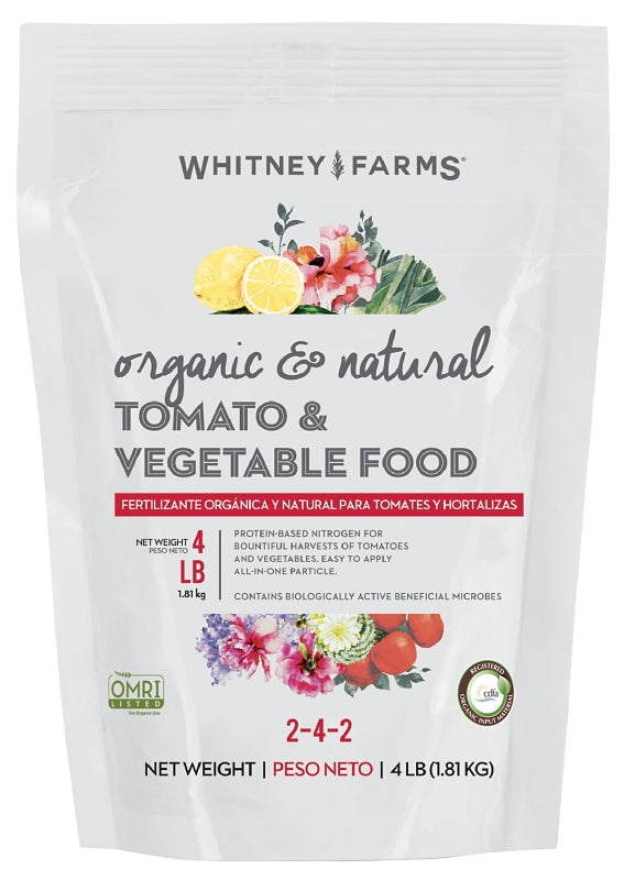 Whitney Farms 10101-10003 Tomato and Vegetable Food, 4 lb, Bag, Granular