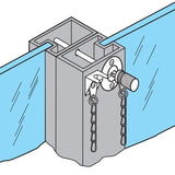 Prime-Line U 9858 Patio Door Lock, Steel, Chrome, 1-3/8 to 1-3/4 in Thick Door