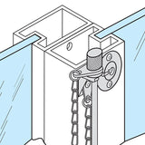Prime-Line U 9858 Patio Door Lock, Steel, Chrome, 1-3/8 to 1-3/4 in Thick Door