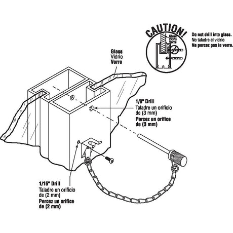 Defender Security U 9857 Window Pin Lock, 1-5/16 in L, Steel, Chrome