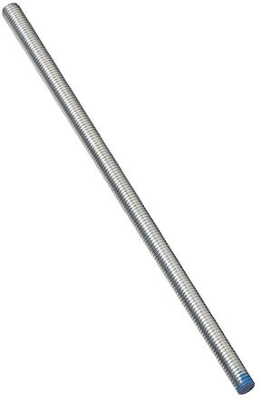 National Hardware N179-457 Threaded Rod, 1/2-13 Thread, 24 in L, A Grade, Steel, Zinc, UNC Thread