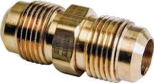 BrassCraft FU3-6 Flare Union, 3/8 in, Flare, 1-3/32 in L, 3/8 in OD